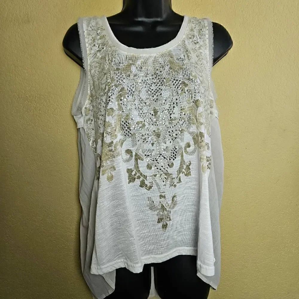 Miss Me High-Low Embellished Top
